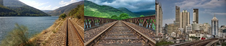 Travel the World by Train. Explore cities, bodies of water, and the country.