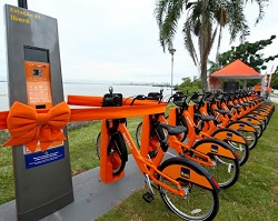 fun bike ride along the beach in Rio de Janeiro