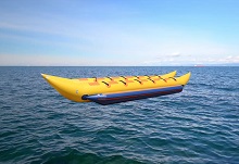 banana boat ride on Lake LaFontaine